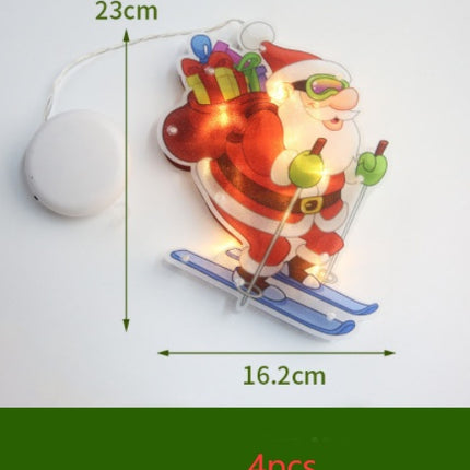 LED Suction Cup Window Hanging Lights Christmas Decoration