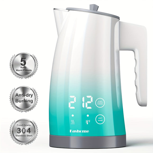 Electric Kettle - Temperature Control - 42.27oz Electric Tea Kettle - 304 Stainless Steel Interior