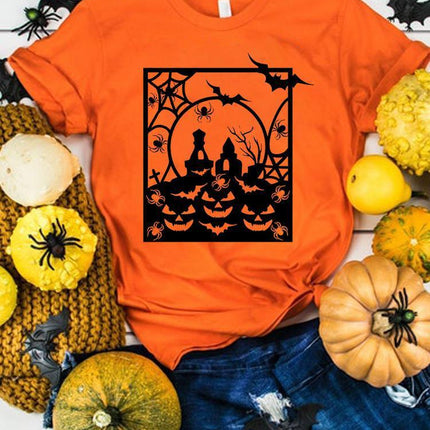 Halloween Thanksgiving Women's Summer Graphics T-Shirt Clothes