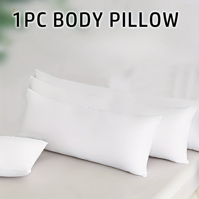 Modern Minimalist White, 1pc Body Pillow, Comfortable and Soft, Extended Bed Pillow