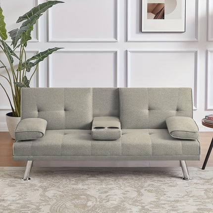 Futon Sofa Bed, Convertible Couch Bed Loveseat, Modern Futon Recliner Sleeper, Small Lazy Futon
