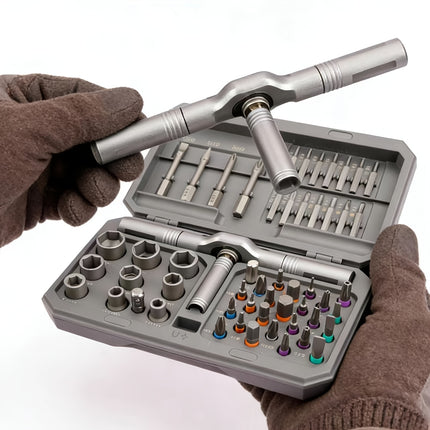 54/32-in-1 Heavy-Duty Professional Ratcheting Screwdriver Set with Magnetic Bits