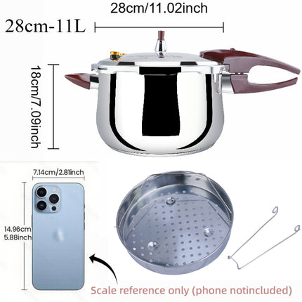 Pressure Cooker with Steamer Basket, Large Capacity for Home & Commercial Use,1600g 6 Safety Features