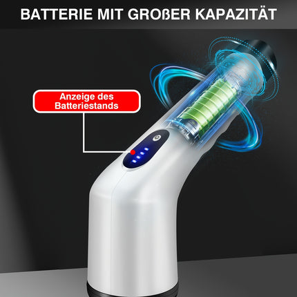 Electric Cleaning Brush Spin Scrubber With 9 Brush Heads & Telescopic Rod