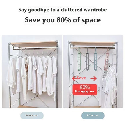 Multifunctional Hanger Nine-hole Hanger Seamless Folding Pant Rack Dormitory