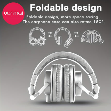 Professional DJ Monitor Human Voice Recording Head Wear Headphones