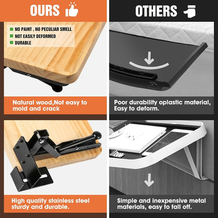 hanging shelves, storage racks, storage trays, phone and water bottle holders, storage shelves