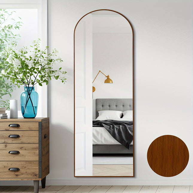 Full-Length Mirror with Sturdy Aluminum Frame  Large Standing/Hanging Floor Mirror