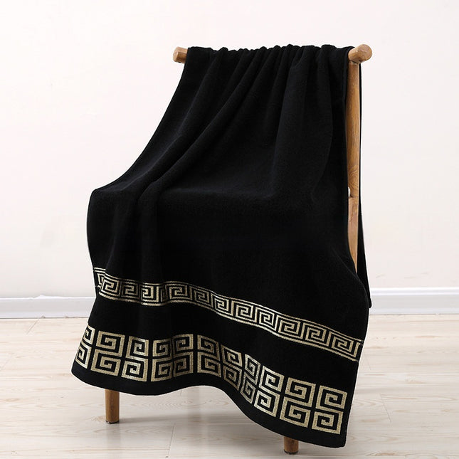 Wide Satin Jacquard Beach Cotton Bath Towel