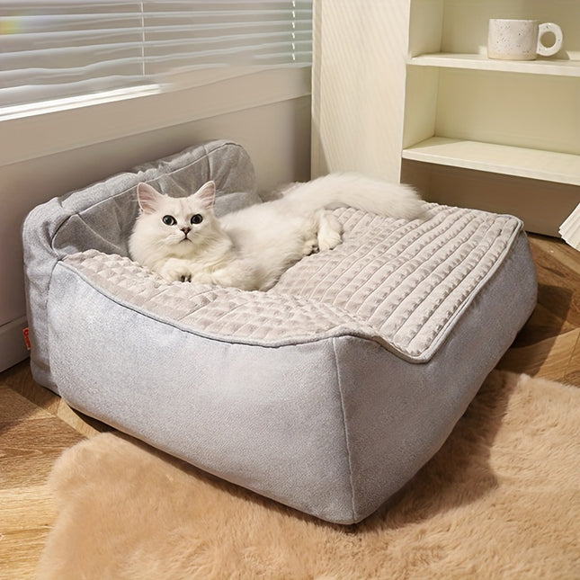 HOOPET M-2XL Pet Bed for Dogs, Cozy Non-Skid Rectangle Sleeping Mat, Polyester & Polypropylene Fiber Filled, Soft Edge Support, Warm Cushion Kennel for Extra Small to Large Breeds