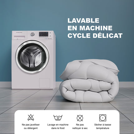 Cold Weather Warm Duvet – Cloud Pattern  White  700 g/m² High Density Hollow Fiber Filling Ideal for 1-2 People