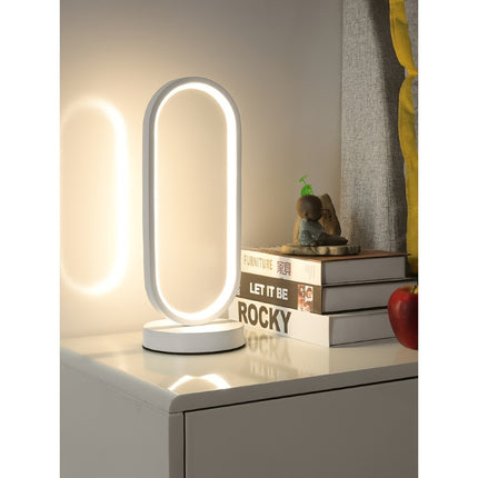 New Runway Circular LED Table Lamp, a Touch of Luxury for Bedroom Ambiance, USB Dimmable Bedside Light