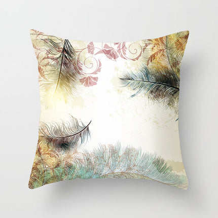Cartoon Animal Series Peach Skin Fabric Sofa Pillowcase Cushion Cover