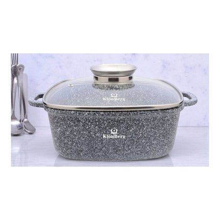 8pcs Pot Set  with Marbled Coating  Cooking Pot  with Lid | Non-Stick Coating  Induction