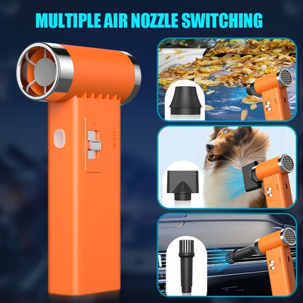 Turbo high-speed fan, 110000 rpm stepless adjustment, with light display, type-c charging, equipped
