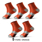 5 Pairs Of Orange / Free Size