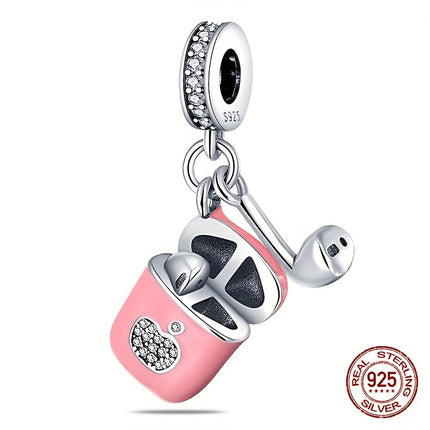 Headphones Pendant Bead - Stylish Music-Themed Charm for DIY Jewelry Making,