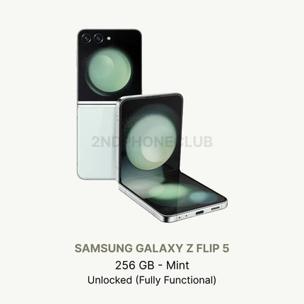 Samsung Galaxy Z Flip 5 - 256GB Unlocked - Fully Functional - LCD Black Spot