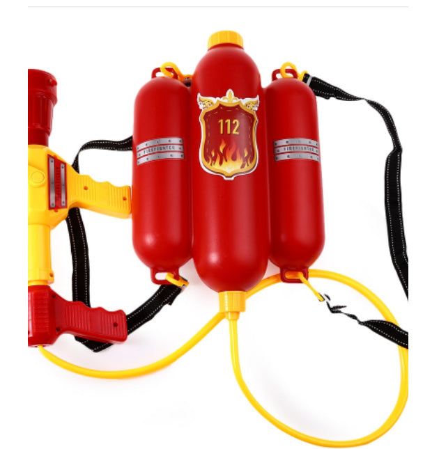 Children's Fire-fighting Plastic Water Gun Toy Pull-out High-pressure Backpack Drifting Creative Jet Water Gun