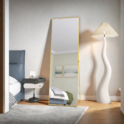 Full-Length Mirror, 162 x 53 cm, Large Freestanding Mirror, Floor Mirror, Wall Mirror with Aluminum Frame