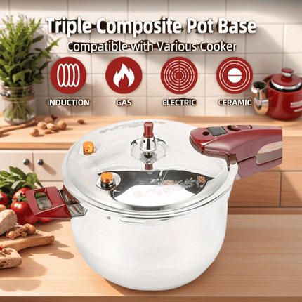 Exquisite Print Anti-Scratch Durable Stainless Steel Multi-Capacity Cooking Pot