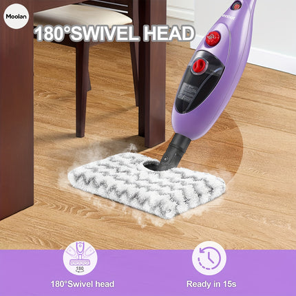 Handheld Steam Cleaner Detachable, Cleaner for Hardwood/Tile/Laminate Floors Windows Sofa Wall with 11