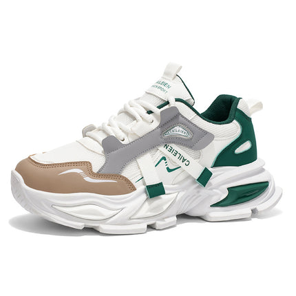 Men's Thick-Soled Height Increase Sneakers - Anti-Slip Wear-Resistant PVC Sole