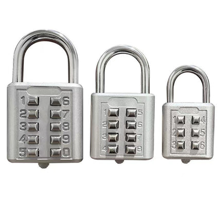 Button Combination Lock Alloy Padlock