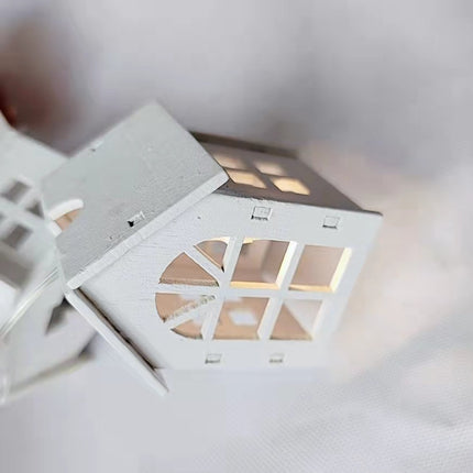 New House Shape LED String Lights Christmas Decoration String Lights Halloween Small Lanterns Flashing Lights String Lights