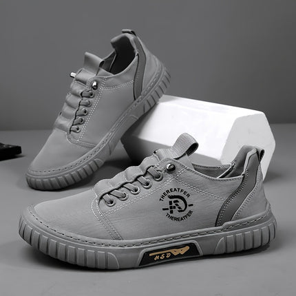 Men's Casual Sports Shoes - 1 Pair Breathable Lightweight Low-Top Sneakers with Synthetic