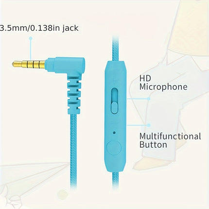 Lightweight Foldable Over-Ear Stereo Headset With Safe Volume Control & Built-in Mic