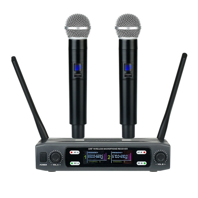 Home Karaoke Microphone New VHF One-to-two Wireless Microphone