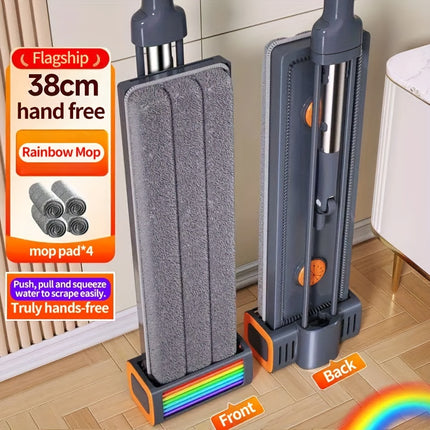 Mop for Living Room, Bedroom, Bathroom, Kitchen and Floor Cleaning - Wet & Dry Flat