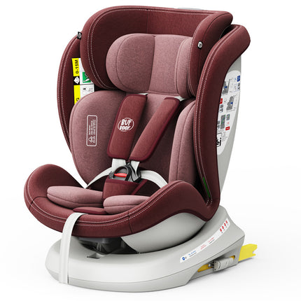 TWT Plus iSize Buf Boof Red Car Seat with ISOFIX, 360° Rotatable, Top Tether Position, 0-36 kg,