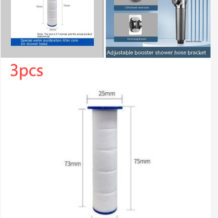 The Third Gear Adjustable Strong Supercharged Shower Head Household Bath Shower Hose Shower Head