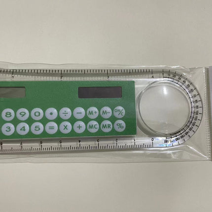 Wholesale Mini Color Multifunctional Student 10cm Ruler Solar Calculator