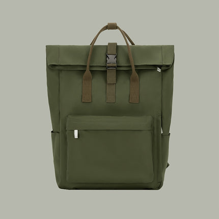 New Large-Capacity Rolled-Edge Backpack Suitable for 15.6-Inch Laptops, Ideal for Both Male And Female Students
