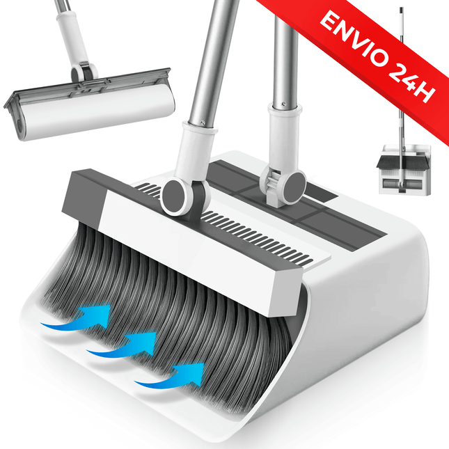 Collector with Hair Remover And Glass Cleaner Telescopic Mango Handle 126 Cm And 180° Rotating Head