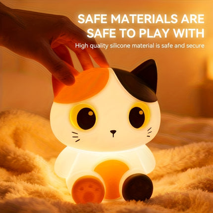 Cute Cat Night Light | Tabletop Decorative LED Light, USB Rechargeable, Ideal for Christmas and New Year Gifts