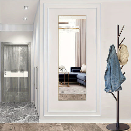 Aluminum Alloy Frame Standing Leaning Hanging Full Body Mirror for Wall