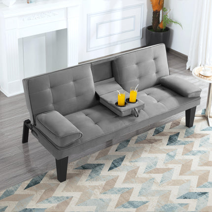 Sofa Bed That Can Be Folded, Featuring an Adjustable Lounge Chair with Removable Armrests