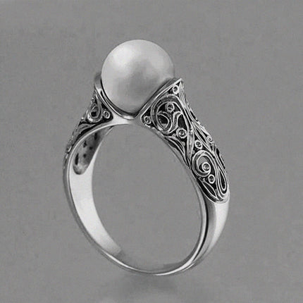 Inlaid artificial ABS pearl ring