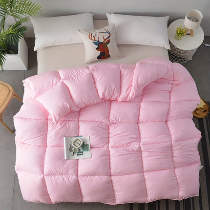 1pc All-Season Comfort Quilted Duvet, 100% Polyester Fiber, Soft Breathable Lightweight