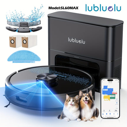 Robot Vacuum Cleaner And Mop Combo 4500Pa, SL60Ultra/MAX Robotic Vacuum, Self-Charging