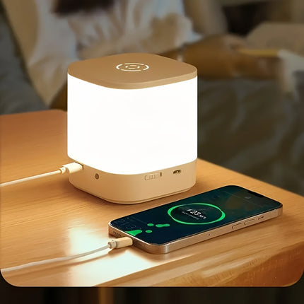 1 Rechargeable Touch Night Light with Adjustable Brightness, Suitable for Bedroom, Bathroom
