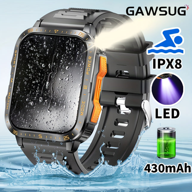 Men'S Outdoor Sports Smartwatch Featuring an LED Flashlight, Designed for Both Men And Women.