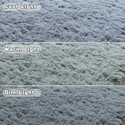 1pc Large Light Gray Mat Suitable for - Non-Slip Soft Fluffy with Rubber Backing,