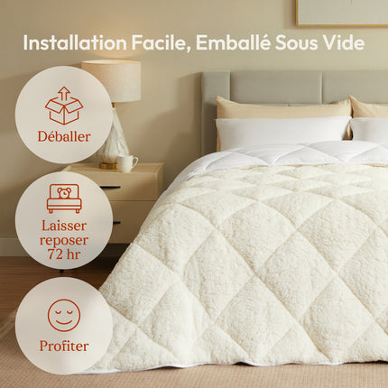 Polyester Reversible – Soft Sherpa or Cool Microfiber Side – Breathable, Thermoregulating, Washable