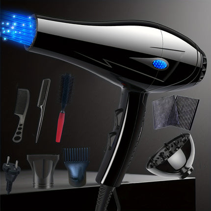1200W Hair Dryer - Black - European Standard Plug, Ideal for Students and Home Use, Stylish Hair Care