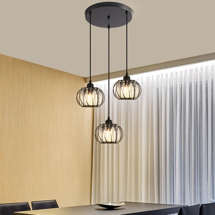 Three-Headed Creative And Unique Pendant Light, Crystal Hanging Lamp with E27 Socket